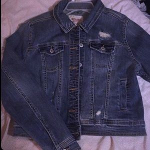 Juniors Mossimo Distressed Denim Jacket